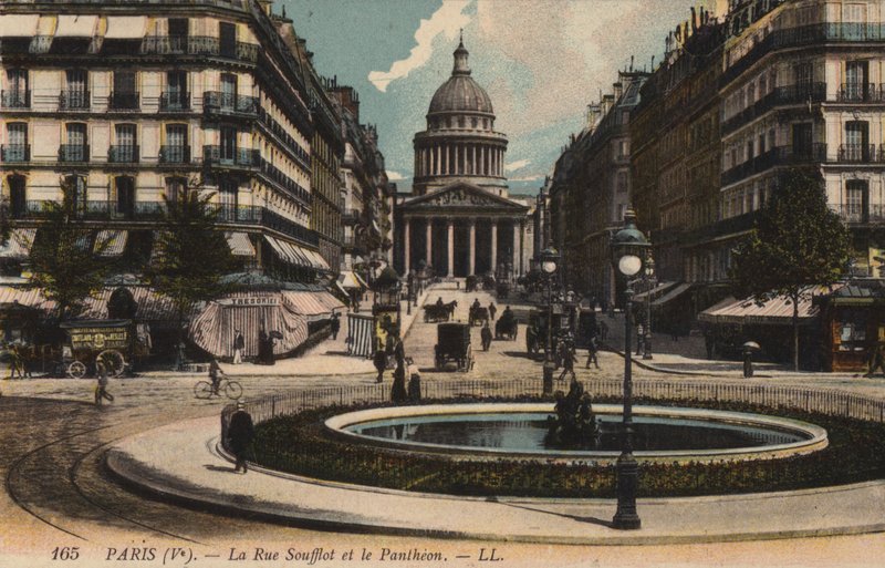 Parijs, De Rue Soufflot, Het Pantheon door French Photographer
