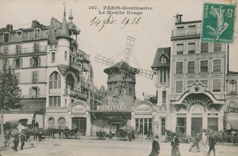 Parijs, Montmartre, Le Moulin Rouge door French Photographer