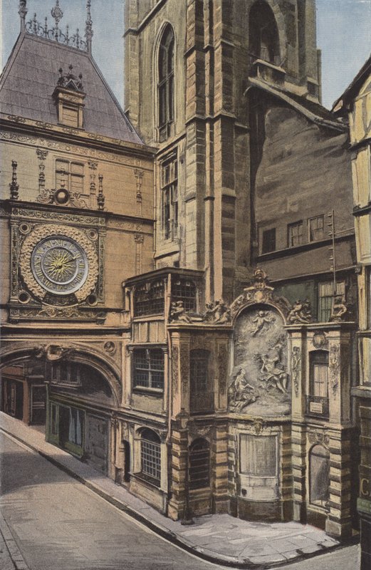 Rouen, Fontein van de Gros-Horloge door French Photographer