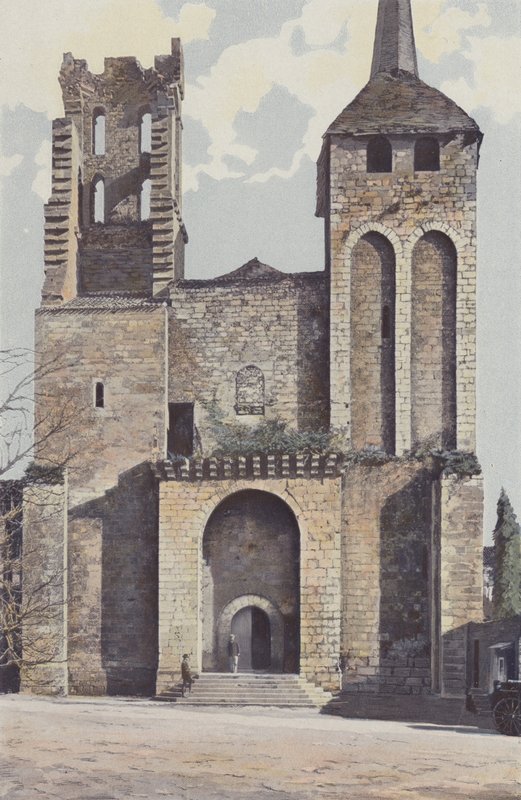 Saint-Avit-Sénieur, Kerk, Westgevel door French Photographer