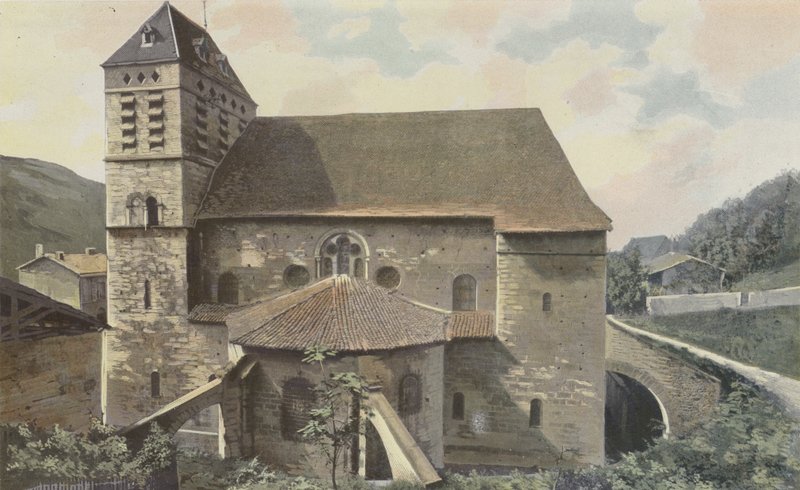 Saint-Chef, Kerk, Apsiszijde door French Photographer