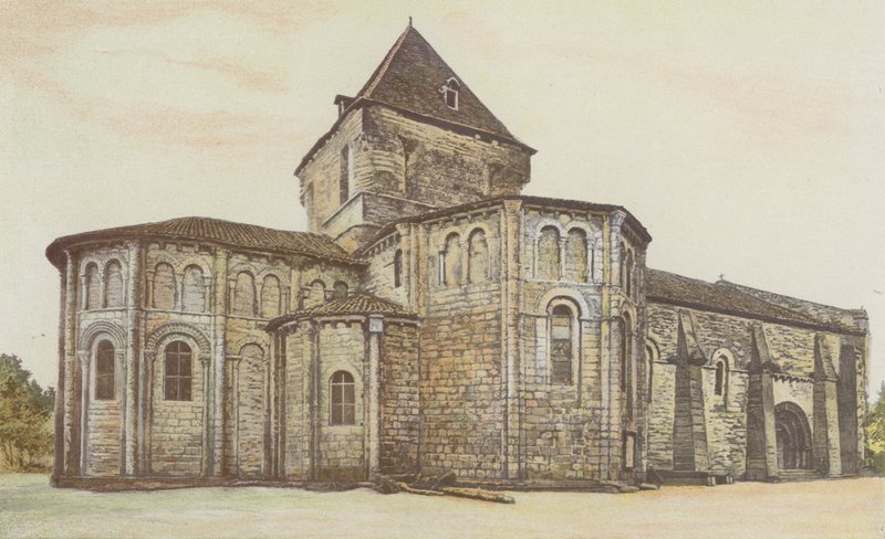 Saint-Maurice, Kerk, Geheel N door French Photographer