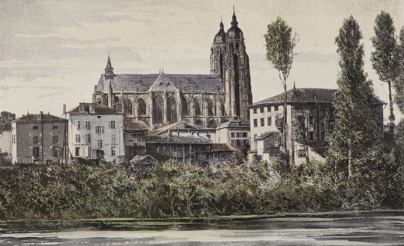 Saint-Nicolas-de-Port, kerk, noordelijke zijgevel door French Photographer