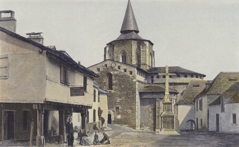 Saint-Savin, Kerk, Geheel Z door French Photographer