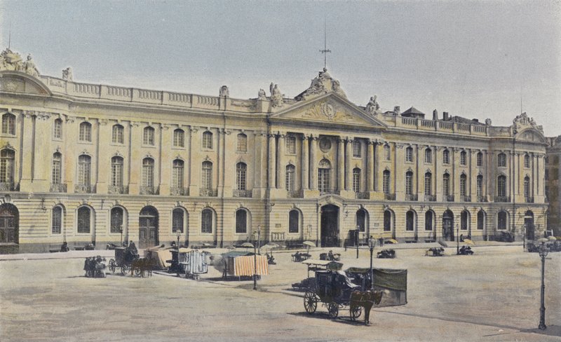 Toulouse, Capitool, Hoofdgevel aan het plein door French Photographer