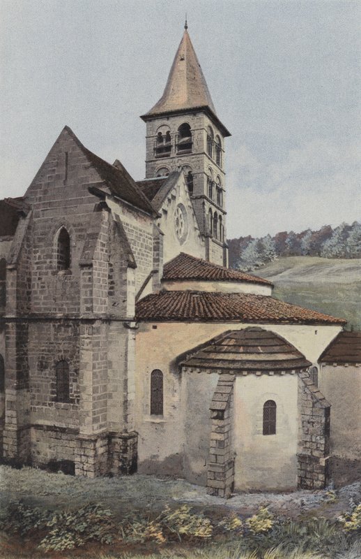 Vignory, Kerk, Apsis en transept Z door French Photographer