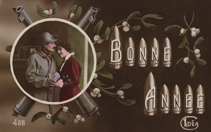 Franse Nieuwjaarskaart WO1 door French Photographer