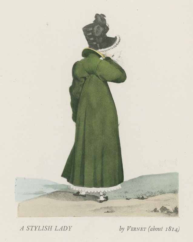 Een stijlvolle dame (circa 1814) door French School