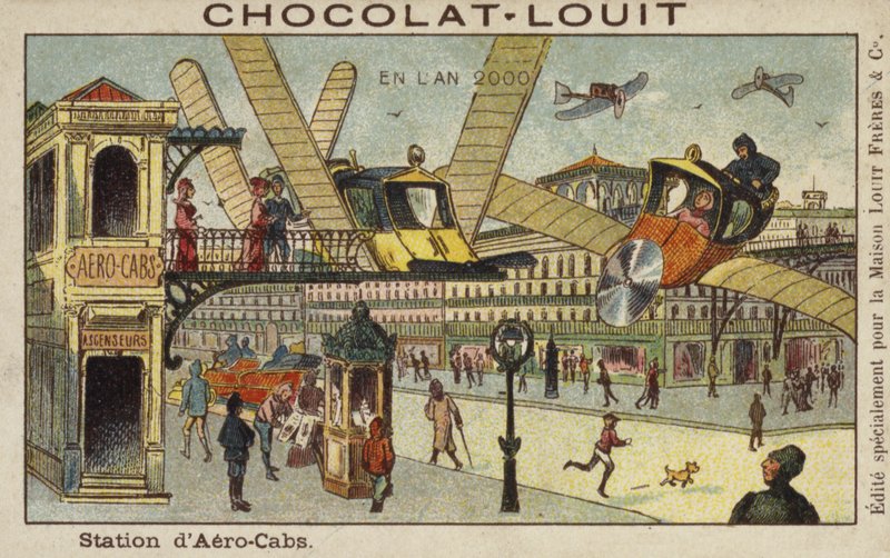 Aero-taxi station in het jaar 2000 door French School