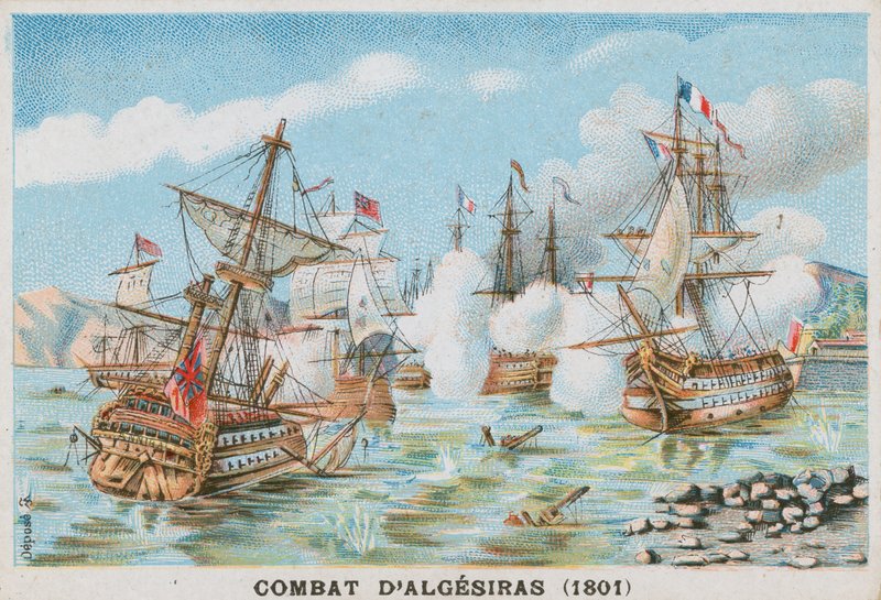 Slag bij Algeciras, 1801 door French School
