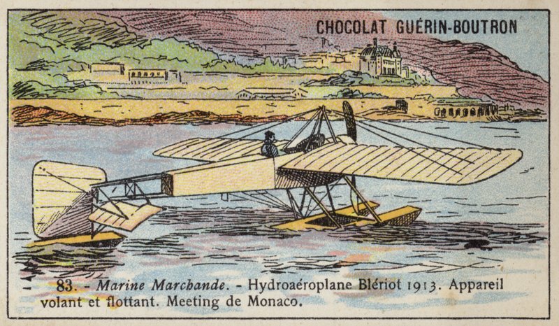 Bleriot watervliegtuig door French School