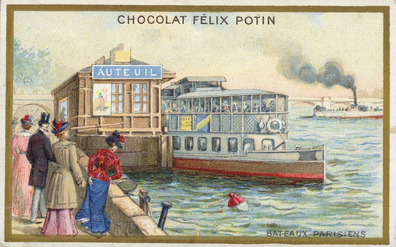 Boten op de rivier de Seine, Parijs door French School