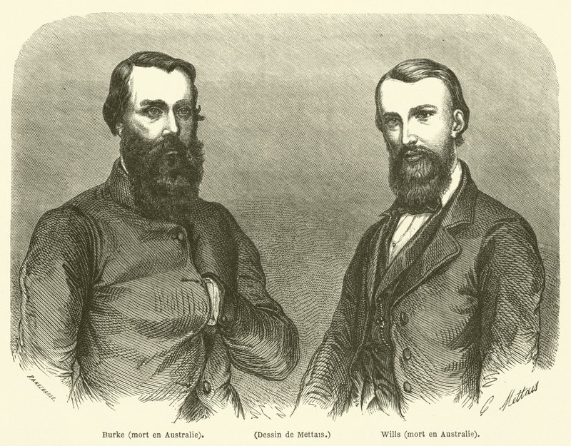 Burke, Wills, gestorven in Australië door French School