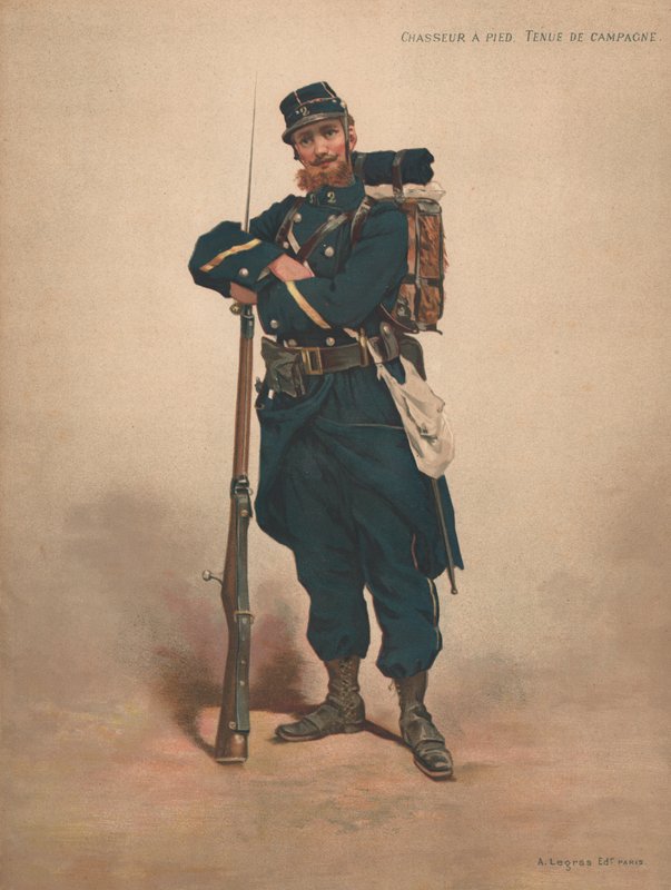 Voetjager, veldtenue door French School