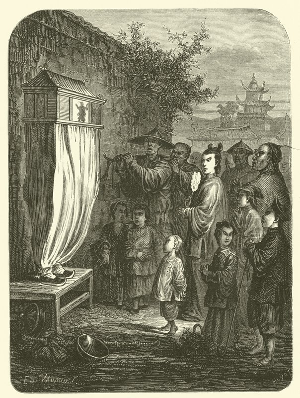 Chinese schaduwen (gravure) door French School