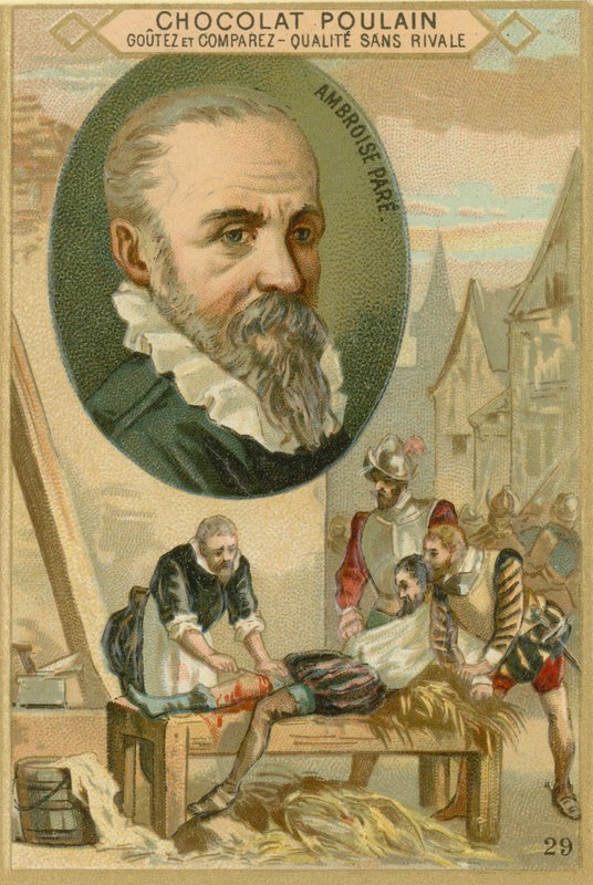 Chocolat Poulain handelskaart, Ambroise Paré door French School