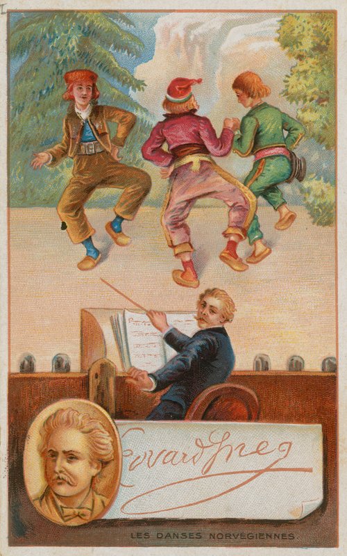 Componist Edvard Grieg en Noorse Dansen door French School
