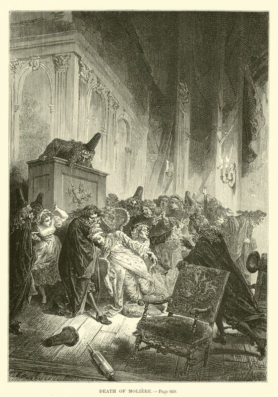 Dood van Molière door French School