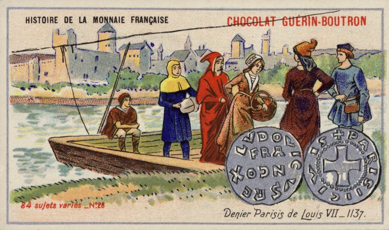 Denier parisis van Lodewijk VII door French School