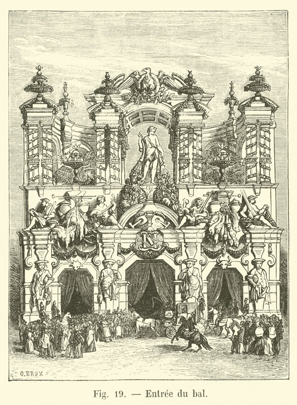 Ingang van het bal door French School
