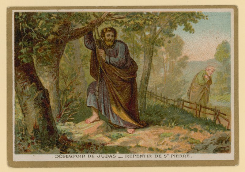 Episode in het leven van Jezus Christus (chromolitho) door French School