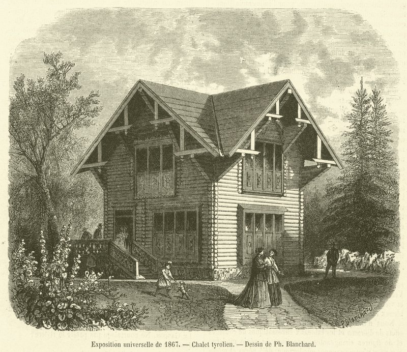 Wereldtentoonstelling van 1867, Tiroler chalet door French School