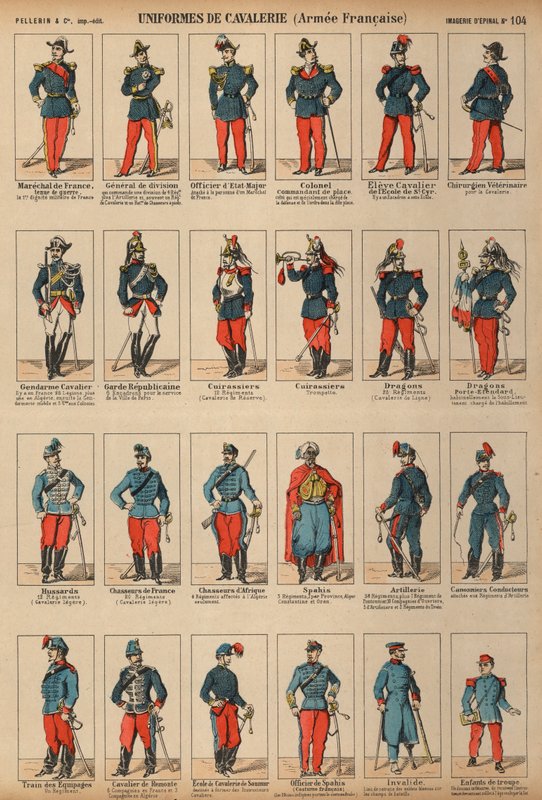 Franse leger cavalerie-uniformen door French School