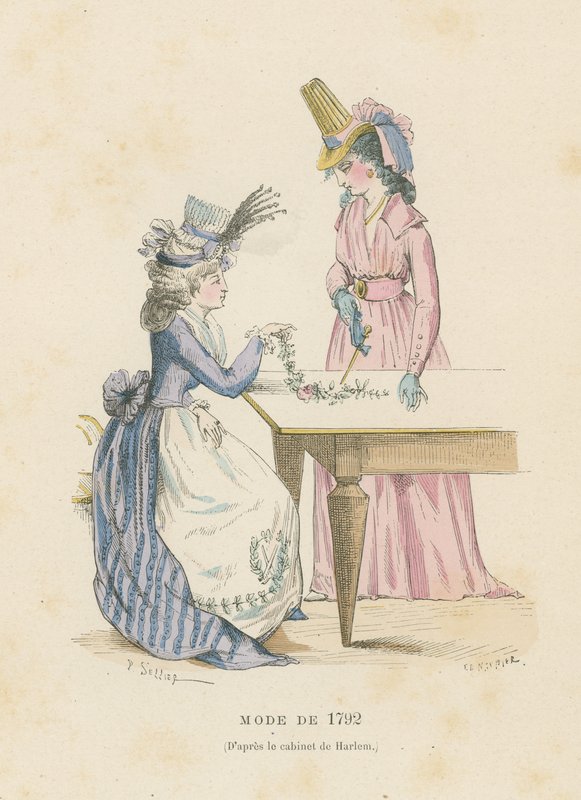 Franse mode van 1792 door French School