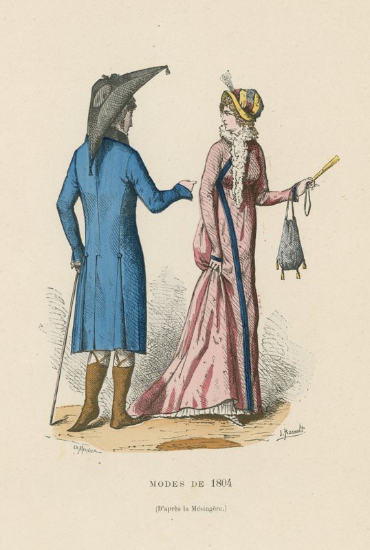 Franse mode van 1804 door French School