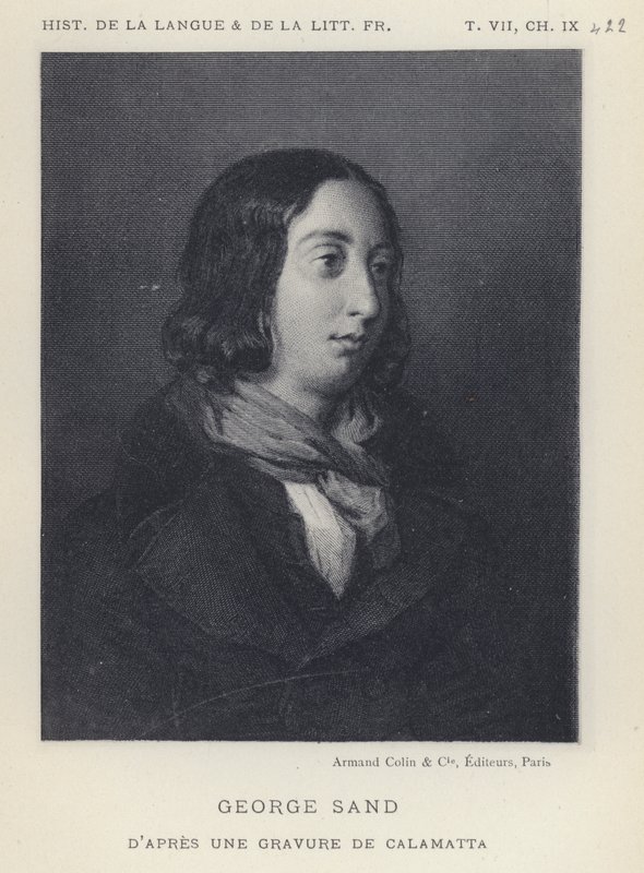 George Sand (litho) door French School