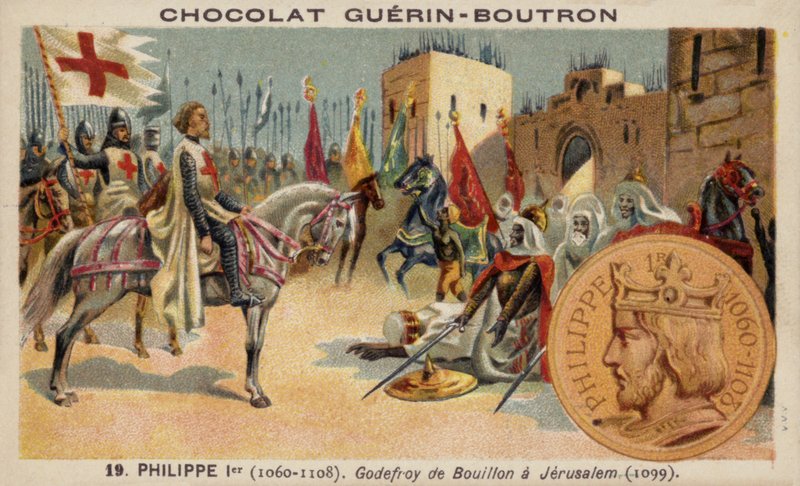 Godfried van Bouillon in Jeruzalem door French School