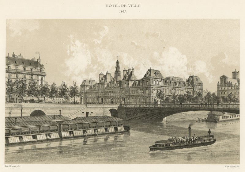 Hôtel de Ville, 1867 door French School