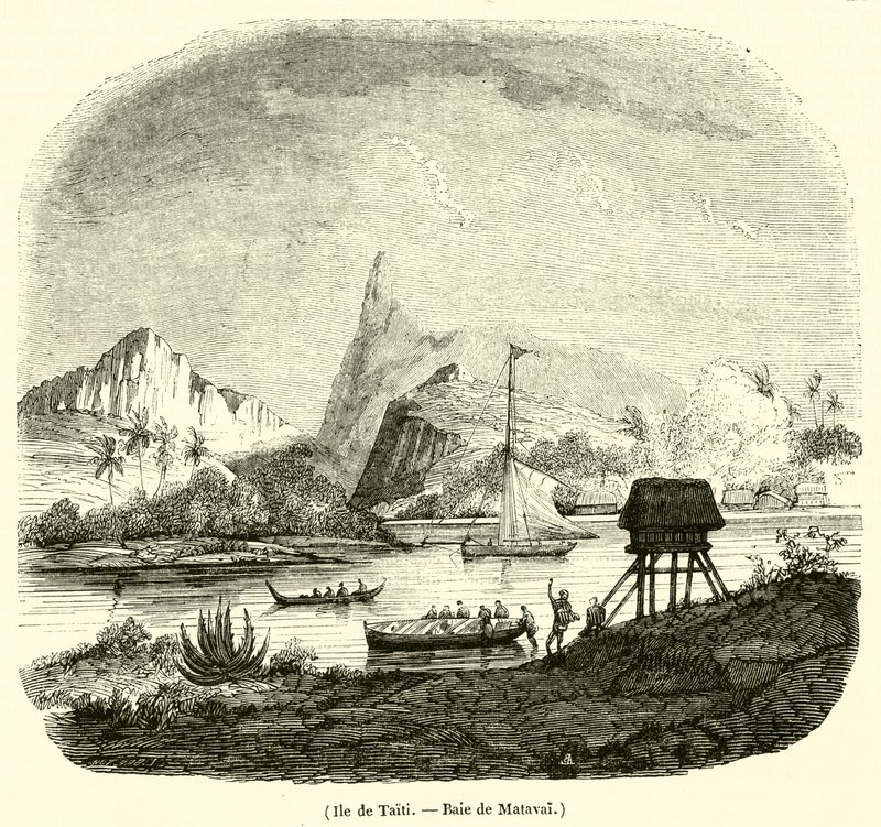 Eiland Tahiti, Baai van Matavai door French School