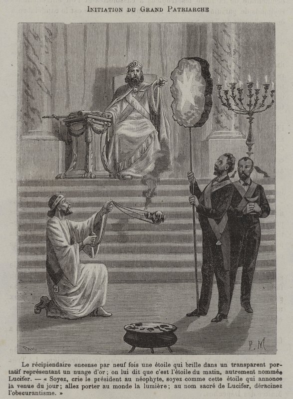 Inwijding van een Grote Pontiff (gravure) door French School