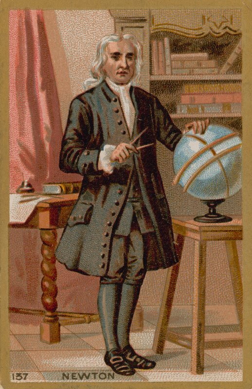 Isaac Newton, 17e-18e eeuw Engelse natuurkundige door French School
