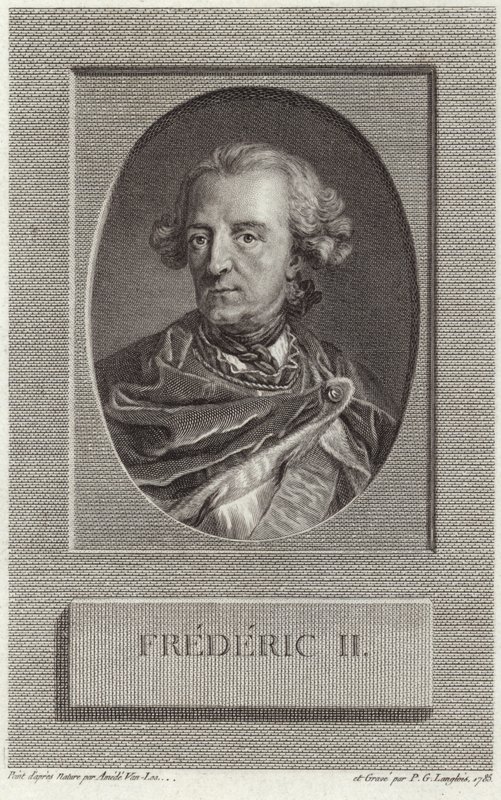 Koning Frederik II van Pruisen door French School