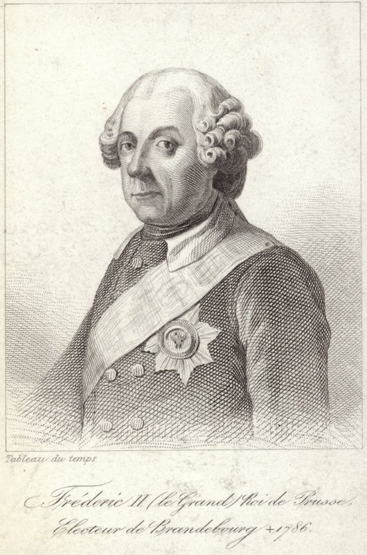Koning Frederik II van Pruisen door French School