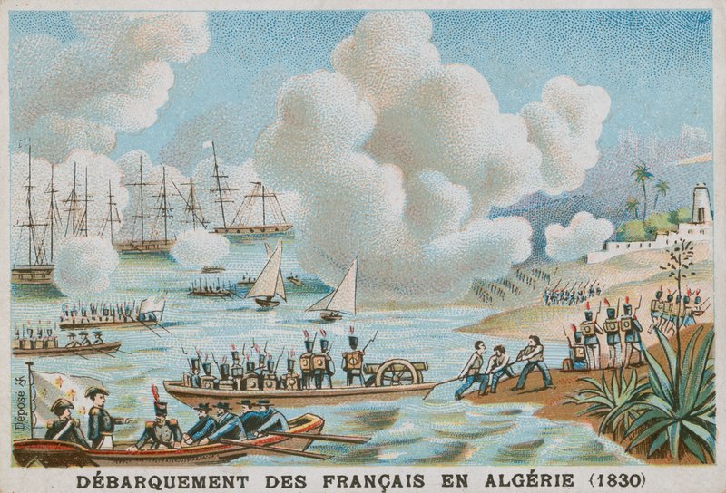 Landing van de Fransen in Algerije, 1830 door French School
