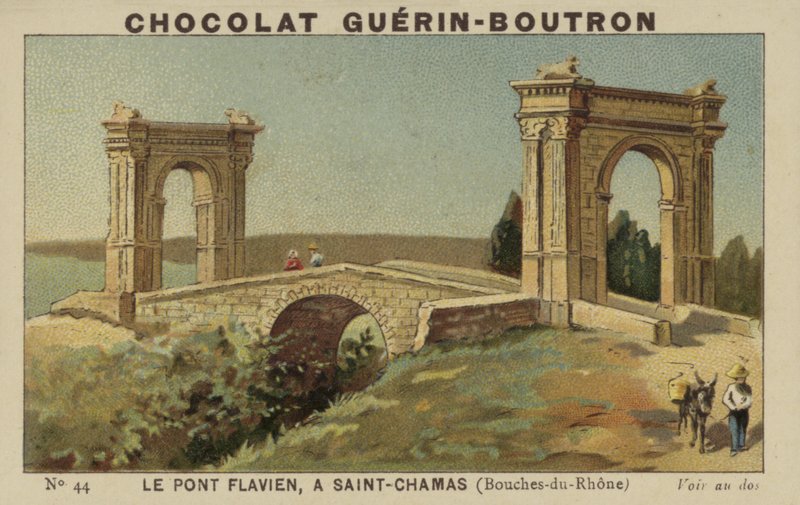 De Flavische Brug, in Saint-Chamas, Bouches-du-Rhone door French School
