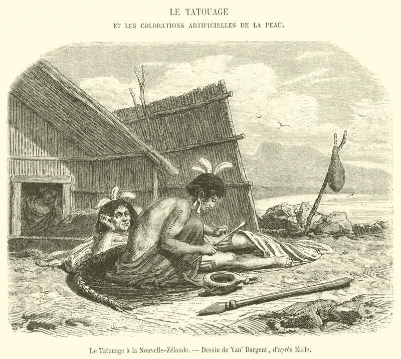 De tatoeage in Nieuw-Zeeland door French School