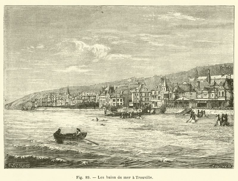 Zee baden in Trouville door French School
