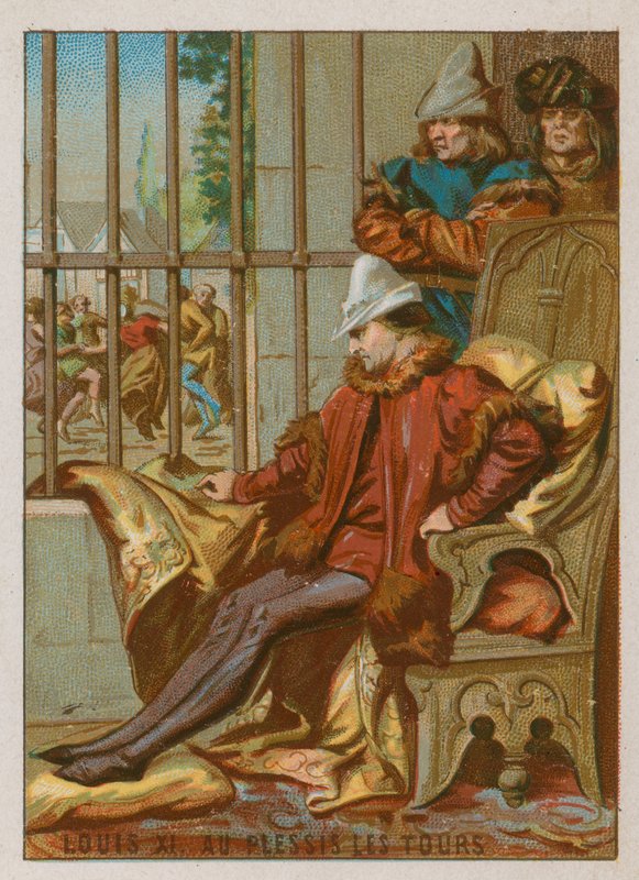 Louis XI in Plessis Les Tours door French School