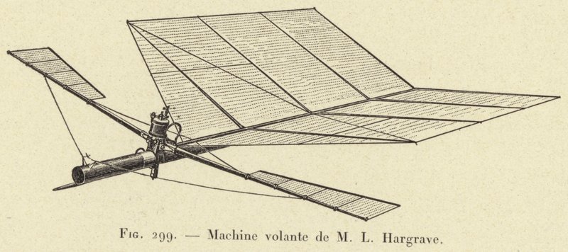 Vliegmachine van M L Hargrave door French School