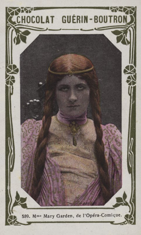 Madame Mary Garden, van de Opera-Comique door French School