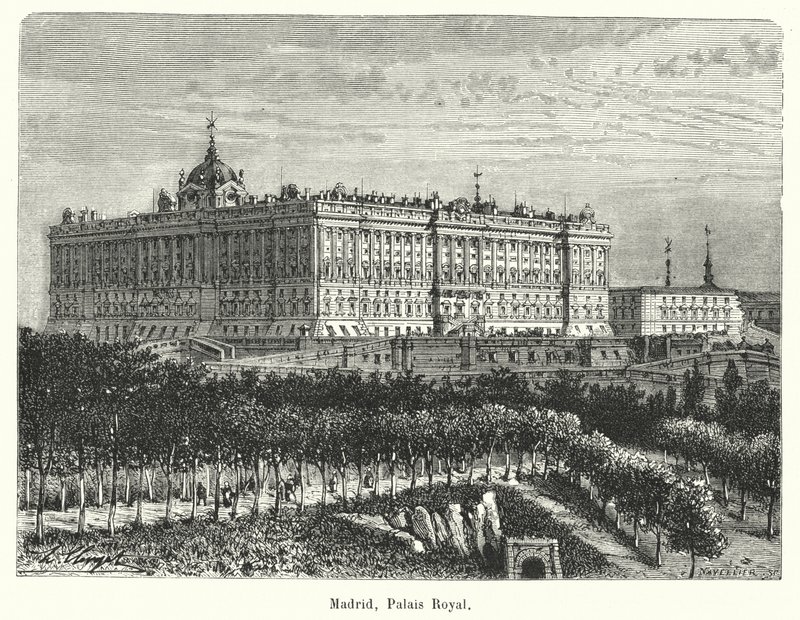 Madrid, Koninklijk Paleis door French School