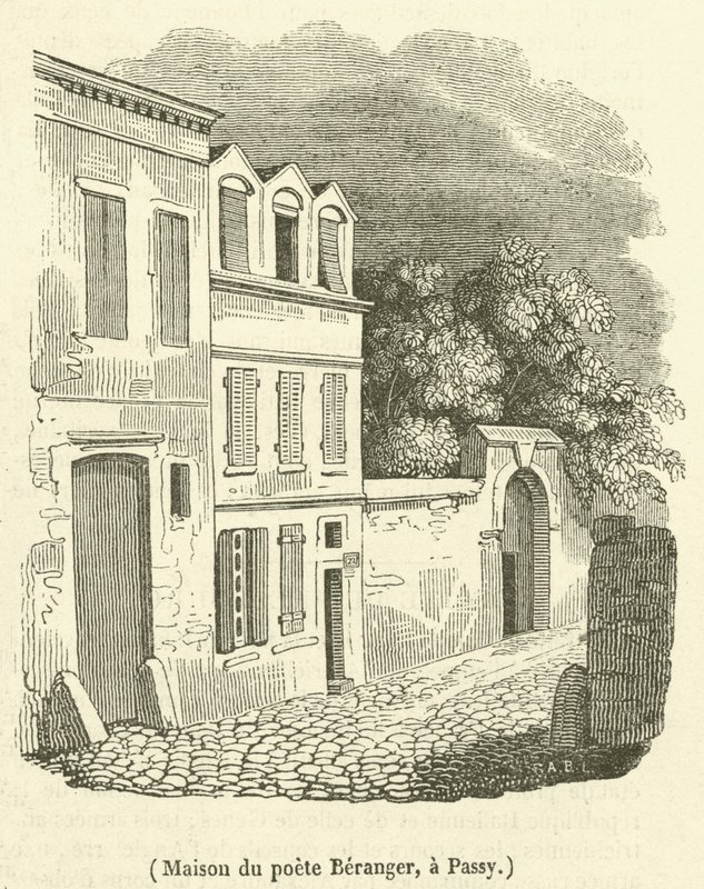 Huis van de dichter Beranger, in Passy door French School