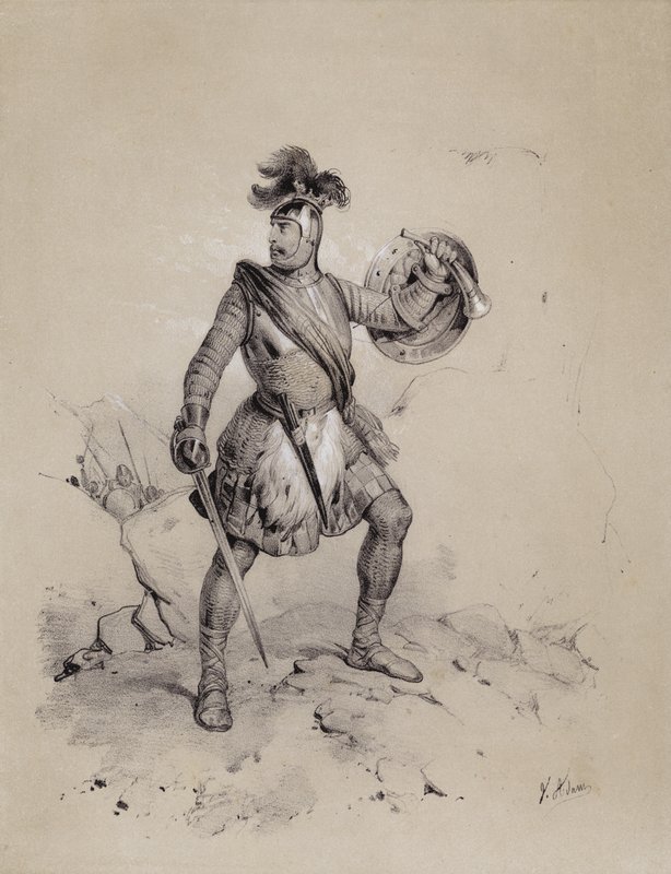 Malcolm I, koning van Schotland, 944 door French School