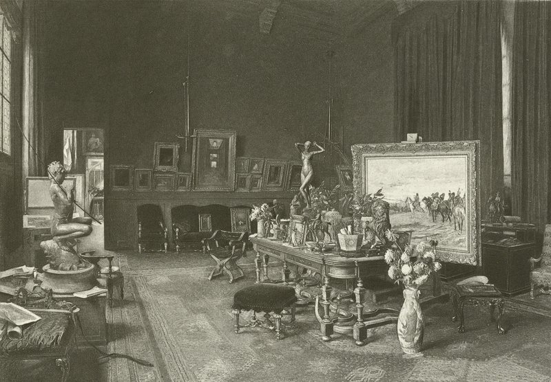 Meissoniers Atelier (gravure) door French School