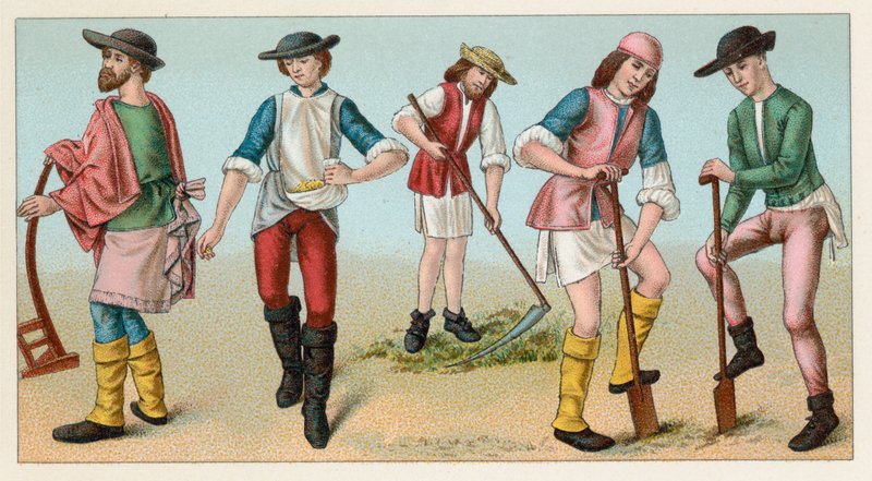 Kostuum uit de middeleeuwen door French School