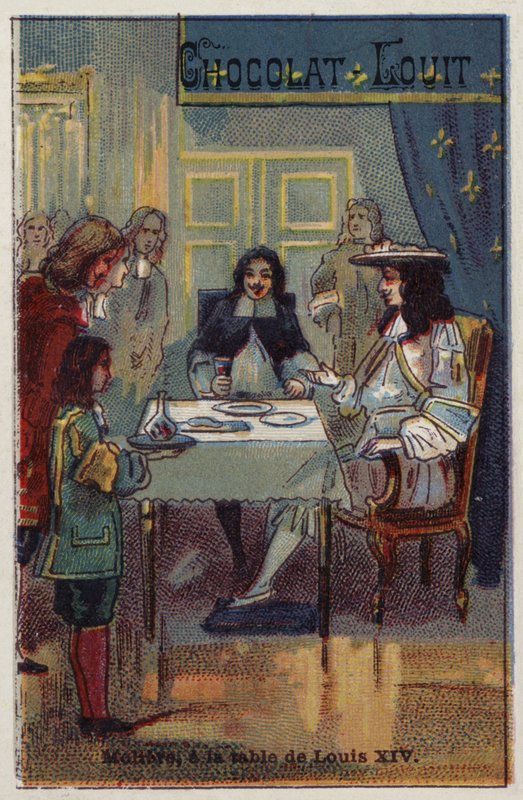 Molière aan de tafel van Lodewijk XIV door French School